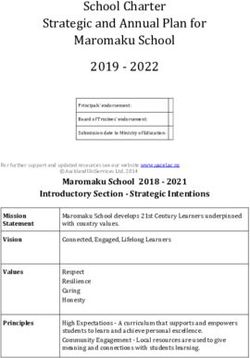 School Charter Strategic and Annual Plan for Maromaku School 2019 2022