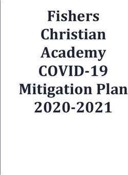 Fishers Christian Academy - COVID-19 Mitigation Plan 2020-2021