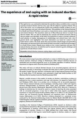 The experience of and coping with an induced abortion: A rapid review