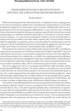 TRANSFORMATIVE MILITARY OCCUPATION: APPLYING THE LAWS OF WAR AND HUMAN RIGHTS