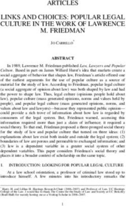 ARTICLES LINKS AND CHOICES: POPULAR LEGAL CULTURE IN THE WORK OF LAWRENCE M. FRIEDMAN