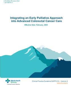 Integrating an Early Palliative Approach into Advanced Colorectal Cancer Care - Effective Date: February, 2020