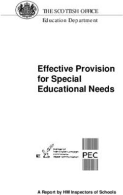 Effective Provision for Special Educational Needs - THE SCOTTISH OFFICE Education Department
