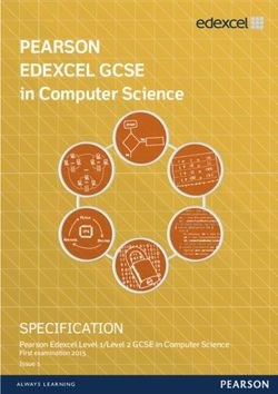 PEARSON EDEXCEL GCSE in Computer Science - SPECIFICATION Pearson Edexcel Level 1/Level 2 GCSE in Computer Science First examination 2015 Issue