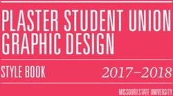 PLASTER STUDENT UNION GRAPHIC DESIGN - STYLE BOOK 2017 -2018 - Missouri State University