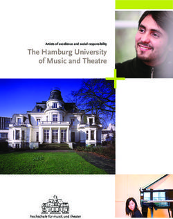 The Hamburg University of Music and Theatre - Artists of excellence and social responsibility