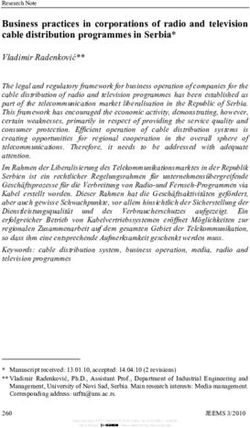 Business practices in corporations of radio and television cable distribution programmes in Serbia