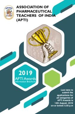 2019 APTI Awards Information Brochure - ASSOCIATION OF PHARMACEUTICAL TEACHERS OF INDIA (APTI)