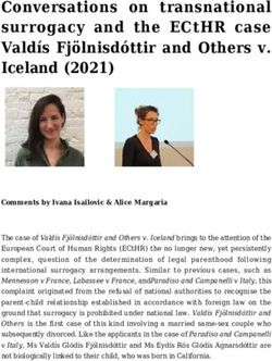 CONVERSATIONS ON TRANSNATIONAL SURROGACY AND THE ECTHR CASE VALDÍS FJÖLNISDÓTTIR AND OTHERS V. ICELAND (2021)