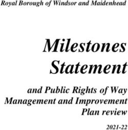 Milestones Statement and Public Rights of Way Management and Improvement Plan review