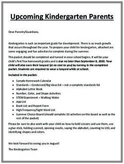 Upcoming Kindergarten Parents - RCSA Elementary