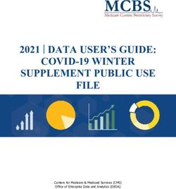 DATA USER'S GUIDE: COVID-19 WINTER SUPPLEMENT PUBLIC USE FILE - Centers for Medicare & Medicaid Services (CMS) Office of Enterprise Data ...