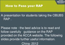 RAP . A presentation for students taking the OBUBS Please note : the best advice is to read and follow carefully guidance on the RAP provided on ...