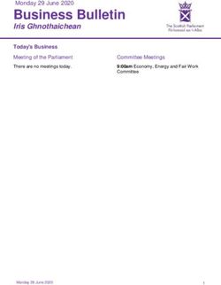Business Bulletin Iris Ghnothaichean - Monday 29 June 2020 - Scottish Parliament