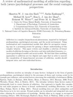 A REVIEW OF MATHEMATICAL MODELING OF ADDICTION REGARDING BOTH (NEURO-)PSYCHOLOGICAL PROCESSES AND THE SOCIAL CONTAGION PERSPECTIVES - PSYARXIV
