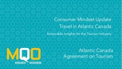 Consumer Mindset Update Travel in Atlantic Canada Atlantic Canada Agreement on Tourism - Actionable Insights for the Tourism Industry