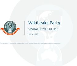 WikiLeaks Party VISUAL STYLE GUIDE - JULY 2013