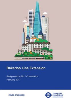 BAKERLOO LINE EXTENSION - BACKGROUND TO 2017 CONSULTATION FEBRUARY 2017 11 - TFL CONSULTATION