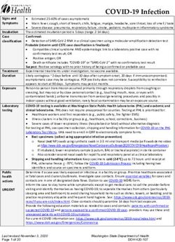 COVID-19 Infection - Washington State Department of Health