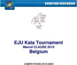 EJU Kata Tournament Belgium - Marcel CLAUSE 2019 COMPETITION OUTLINES - Fijlkam