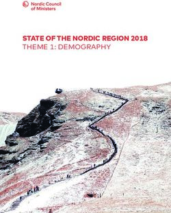 STATE OF THE NORDIC REGION 2018 THEME 1: DEMOGRAPHY