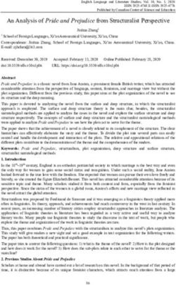 An Analysis of Pride and Prejudice from Structuralist Perspective