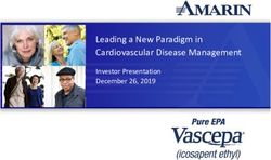 Leading a New Paradigm in Cardiovascular Disease Management - Investor Presentation December 26, 2019