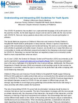 Understanding and Interpreting CDC Guidelines for Youth Sports - UW Health