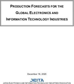 PRODUCTION FORECASTS FOR THE GLOBAL ELECTRONICS AND INFORMATION TECHNOLOGY INDUSTRIES - December 16, 2020