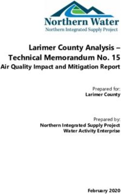 Larimer County Analysis - Technical Memorandum No. 15 - Air Quality Impact and Mitigation Report