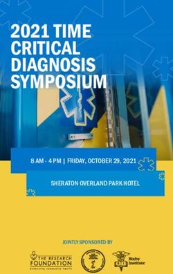 2021 TIME CRITICAL DIAGNOSIS SYMPOSIUM - 8 AM - 4 PM | FRIDAY, OCTOBER 29, 2021 SHERATON OVERLAND PARK HOTEL - The ...