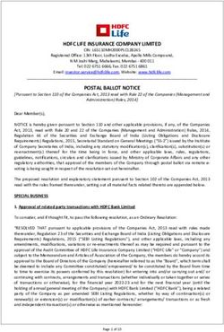 HDFC LIFE INSURANCE COMPANY LIMITED