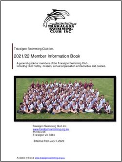 2021/22 Member Information Book - Traralgon Swimming Club