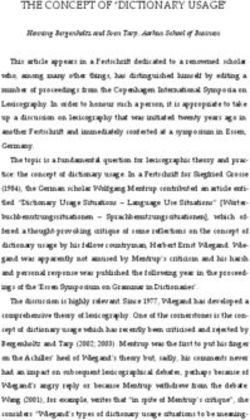 THE CONCEPT OF 'DICTIONARY USAGE'