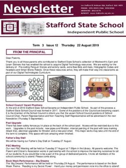 FROM THE PRINCIPAL - Stafford State School