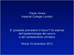 Paolo Vineis Imperial College London E' possibile prevedere il futuro? Gli esempi dell'epidemiologia del cancro e del cambiamento climatico Roma ...