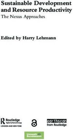Sustainable Development and Resource Productivity - The Nexus Approaches Edited by Harry Lehmann - Publication Server of the Wuppertal ...