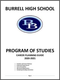 BURRELL HIGH SCHOOL - PROGRAM OF STUDIES CAREER PLANNING GUIDE 2020-2021 - Burrell School District