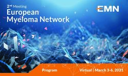 European Myeloma Network - 2 nd Meeting - Virtual | March 3-6, 2021 - Informazione.it