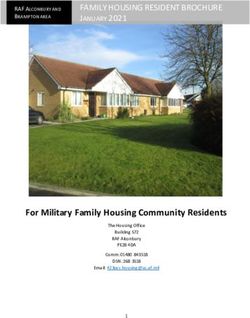 For Military Family Housing Community Residents - FAMILY HOUSING RESIDENT BROCHURE JANUARY 2021 - AF.mil