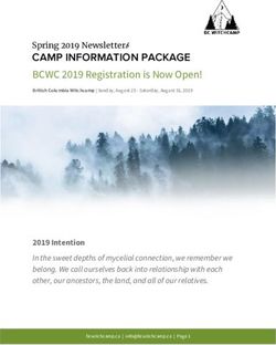CAMP INFORMATION PACKAGE - BCWC 2019 Registration is Now Open! British Columbia Witchcamp | Sunday, August 25 - Saturday, August 31, 2019 - BC ...