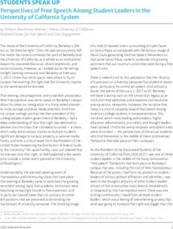 STUDENTS SPEAK UP Perspectives of Free Speech Among Student Leaders in the University of California System - National Center for Free ...