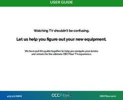 USER GUIDE Let us help you figure out your new equipment - Watching TV shouldn't be confusing - OEC Fiber