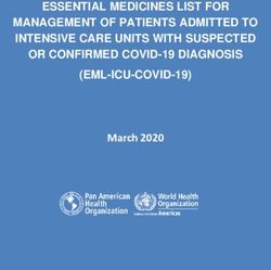 ESSENTIAL MEDICINES LIST FOR MANAGEMENT OF PATIENTS ADMITTED TO INTENSIVE CARE UNITS WITH SUSPECTED OR CONFIRMED COVID-19 DIAGNOSIS ...