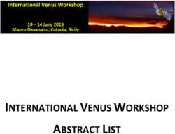 ABSTRACT LIST INTERNATIONAL VENUS WORKSHOP