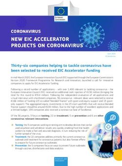 NEW EIC ACCELERATOR PROJECTS ON CORONAVIRUS - European ...