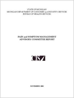ADVISORY COMMITTEE REPORT - PAIN and SYMPTOM MANAGEMENT STATE OF MICHIGAN MICHIGAN DEPARTMENT OF CONSUMER and INDUSTRY SERVICES BUREAU OF HEALTH ...