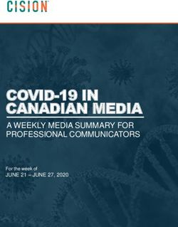 COVID-19 IN CANADIAN MEDIA - A WEEKLY MEDIA SUMMARY FOR PROFESSIONAL COMMUNICATORS - Cision