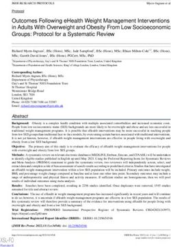 Outcomes Following eHealth Weight Management Interventions in Adults With Overweight and Obesity From Low Socioeconomic Groups: Protocol for a ...