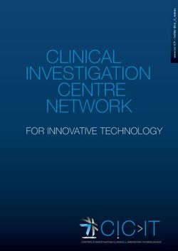 CLINICAL INVESTIGATION CENTRE NETWORK - FOR INNOVATIVE TECHNOLOGY - CIC IT